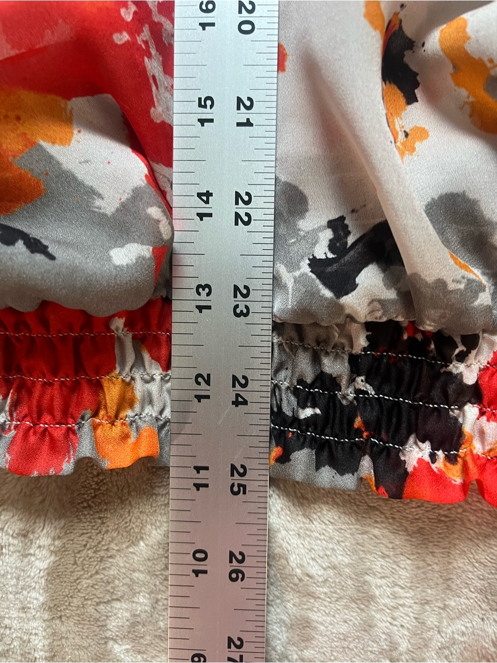 The Limited Red, Gray & Orange Floral Scoop Neck Blouse - Picture 8 of 8